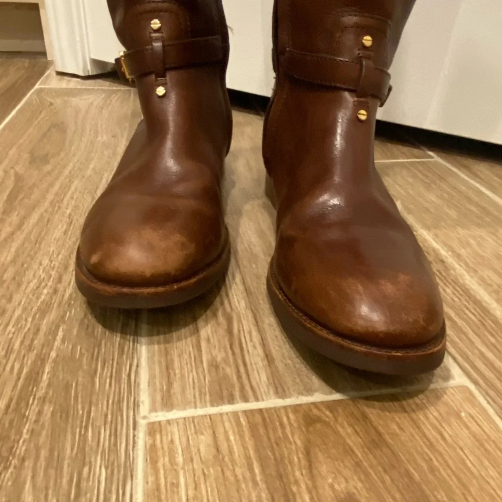 Tory Burch Brown Leather Riding Boots - Picture 2 of 16